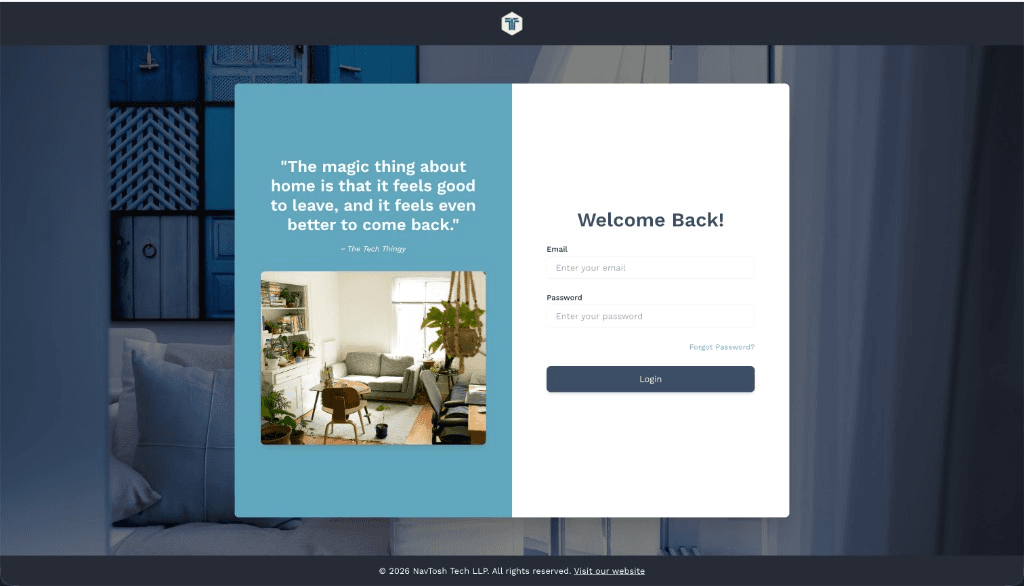 Customer portal — Welcome back login